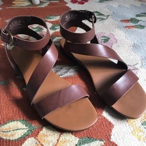 Franco Sarto brown leather sandals